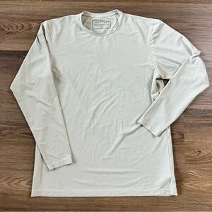 Anetik Mens Ultralight Vint UPF 30+ Premium Performance Long Sleeve Shirt Beige‎